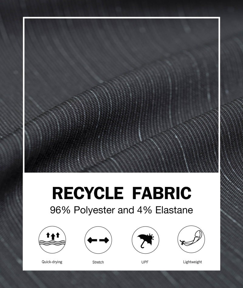 PULI Men's Casual Golf Shorts Stretch Chino Hybrid Dress Flat Front Lightweight 10-Inseam with Pockets Black 32 - Image 5